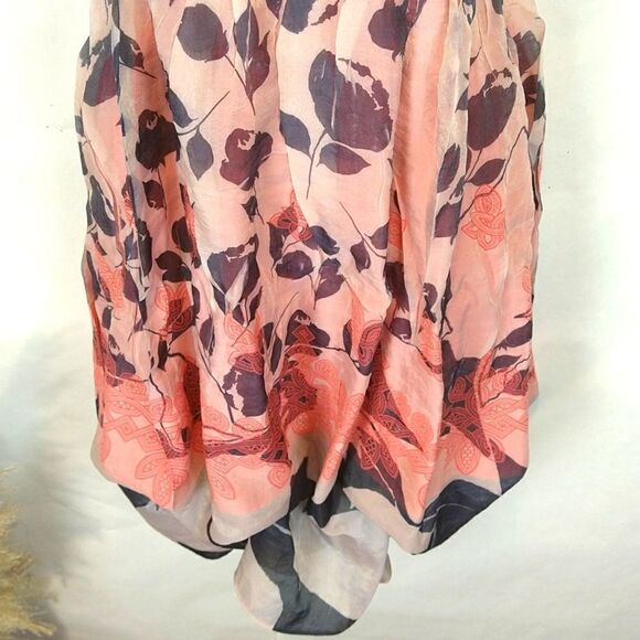 Lapis pink floral convertible strapless Boho chic Fairycore dress - Picture 4 of 9